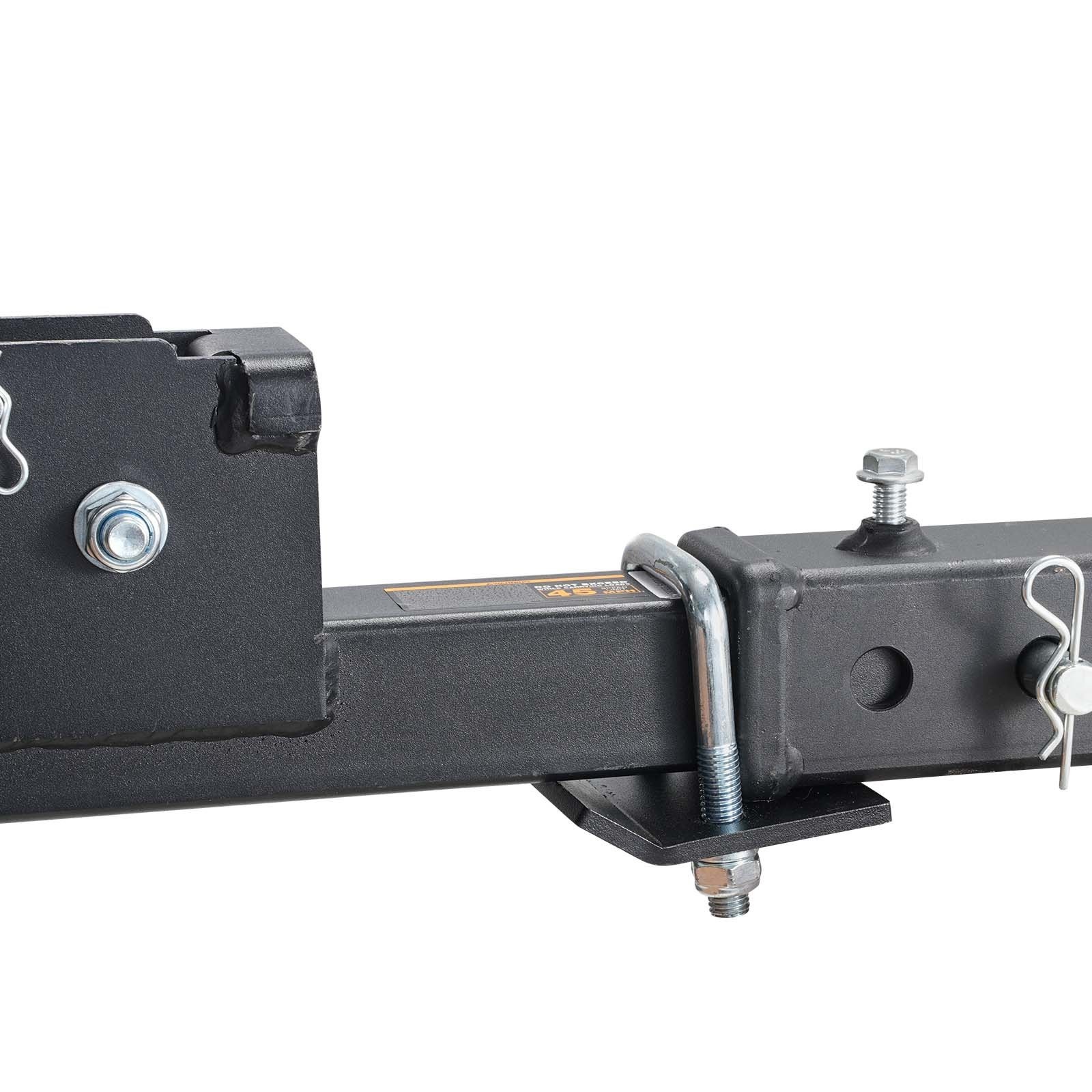 Hitch Mount Cargo Carrier, Iron Hitch Cargo Rack With Folding Ramp