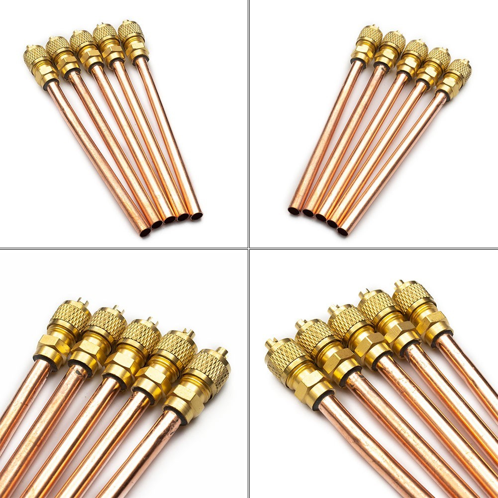 Maintenance Valve Set 3.4 Mpa 5Pcs for ACCESS Valves Air Conditioner Copper