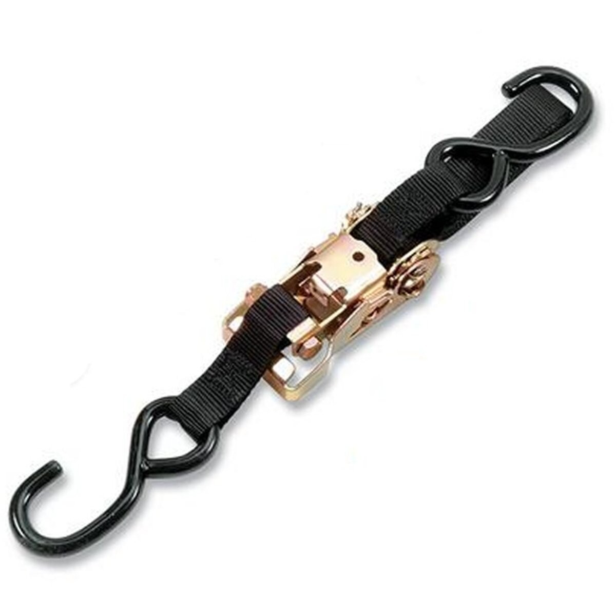 Ratcheting Strap 5000Lb Tie-Down Heavy Duty 1-1/2" X 6'  Towing Straps Black X9