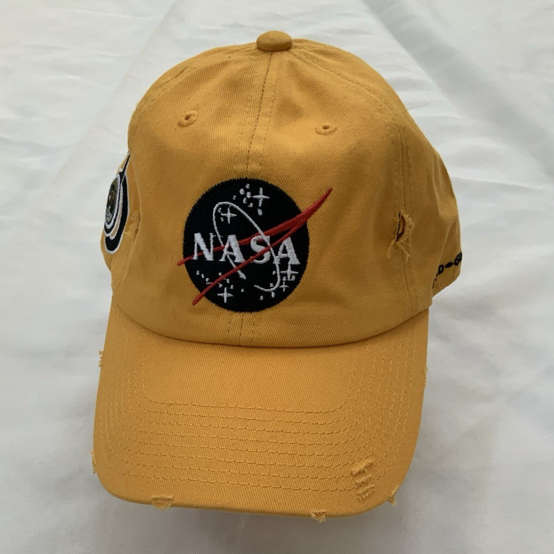 Field Grade NASA Logo Yellow Adjustable Baseball Cap Hat - Astronaut Space