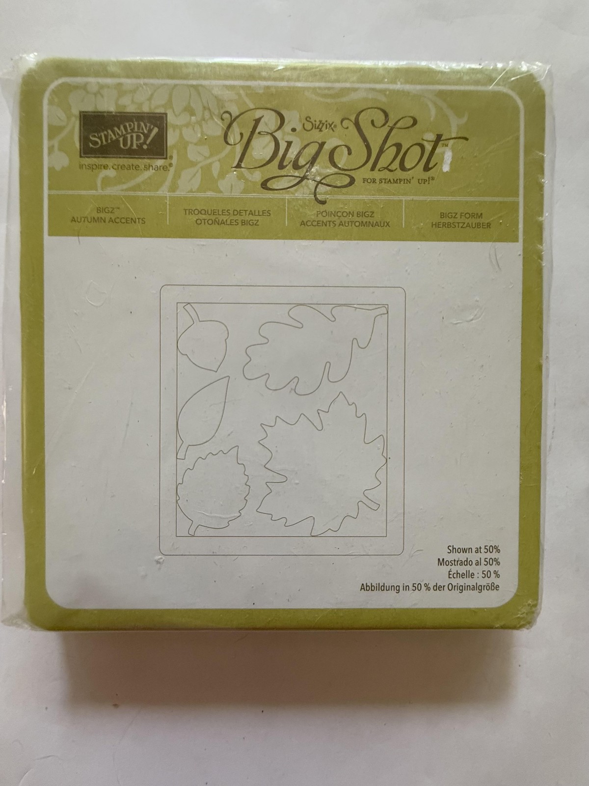 Sizzix Bigz Autumn Accents Cutting Die Stampin' Up Big Shot Leaf Acorn Shapes