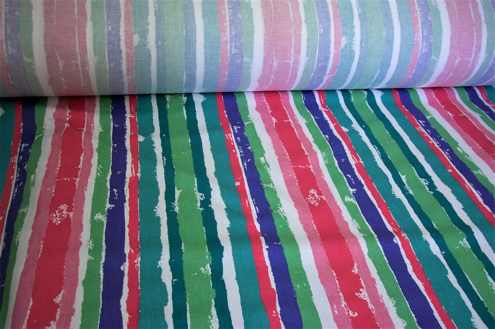 NEW, 100% Cotton Multi- Stripe cloth, fabric, material is 57 inches wide