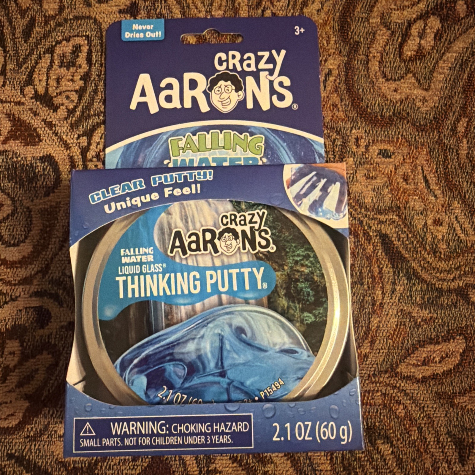 New Aaron's Crazy Thinking Putty Falling Water Liquid Glass 2.1 oz Viral
