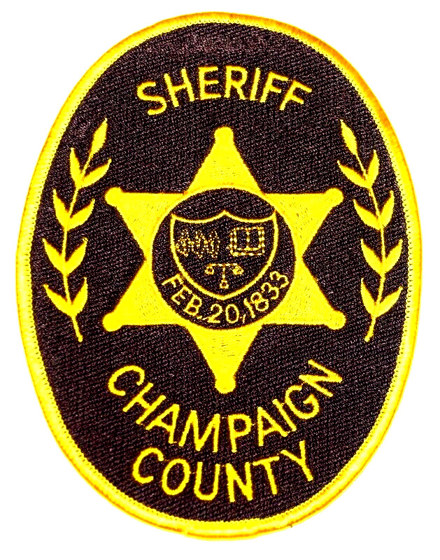 CHAMPAIGN COUNTY- SHERIFF - ILLINOIS Sheriff Police Patch SCALE OF JUSTICE 5.25"
