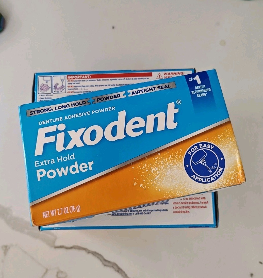 Fixodent Denture Adhesive Powder Extra Hold 2.70 oz x 4 Boxes Exp. 8.31. 2028