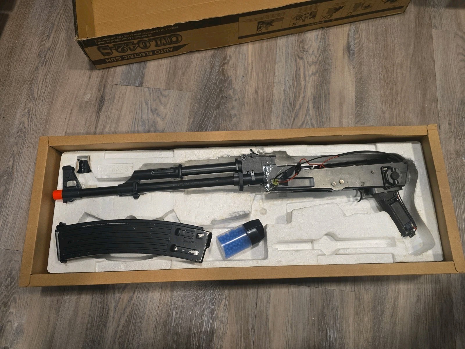 For Parts/Repair - Airsoft AK-47 Rifle Lot (Missing Handguard, Top Cover, Stock)