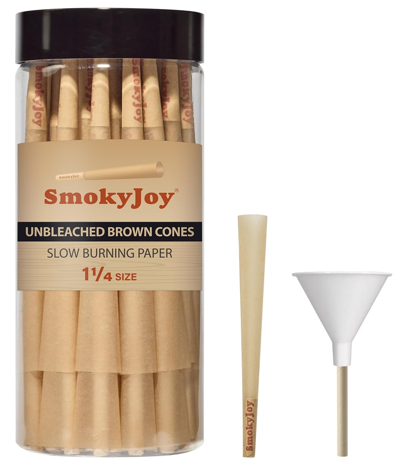 100 Pack Cones Pre Rolling Papers Rolled 1 1/4 Size Paper Cones - Preroll Pre...