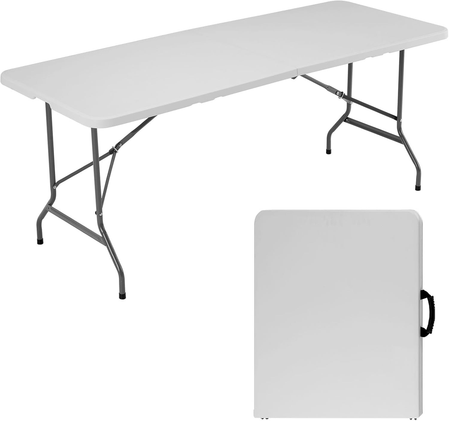 Portable 6ft Folding Table with Handles - Ideal for Camping & Parties