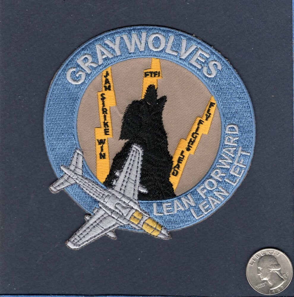 VAQ-142 GRAYWOLVES Lean Left EA-6B PROWLER US NAVY Squadron Cruise Patch