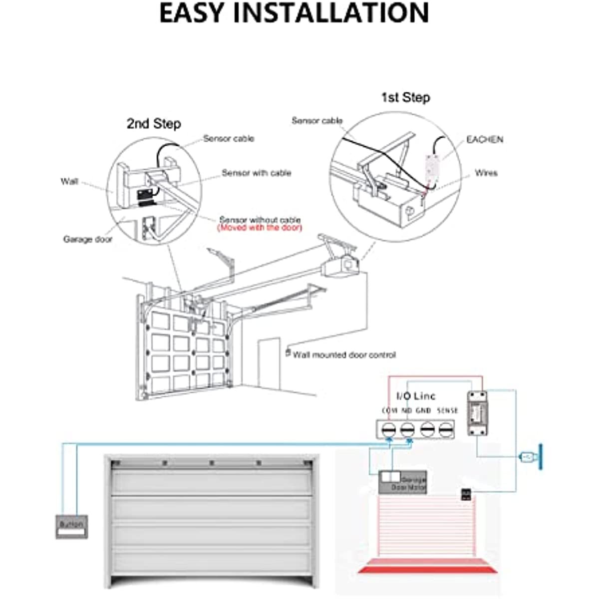 Smart Garage Door Opener WiFi Remote Controller with Alexa Google Android Home