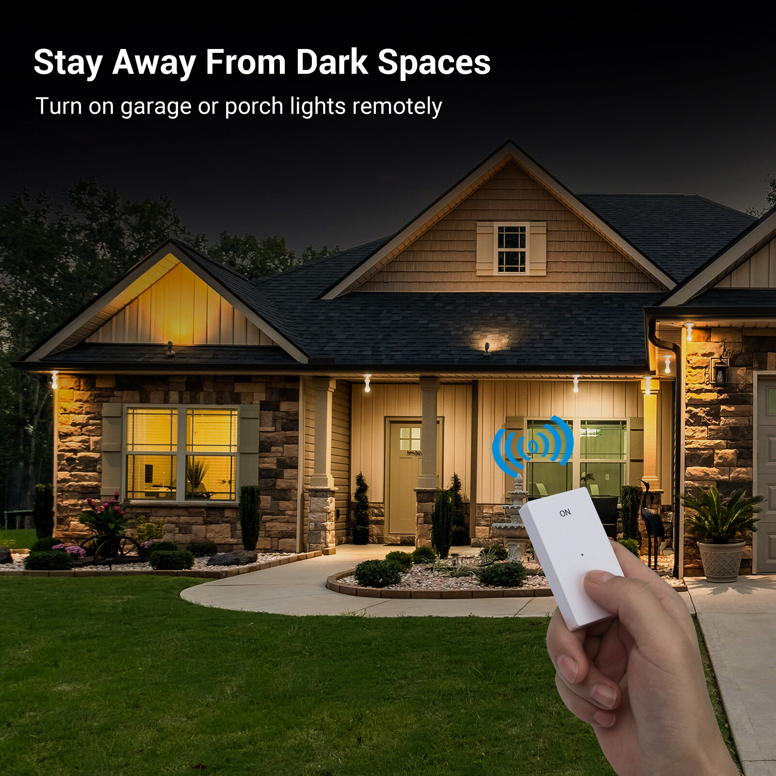 DEWENWILS Remote Control Light Socket, Wall Mounted Wireless Light Switch 100FT