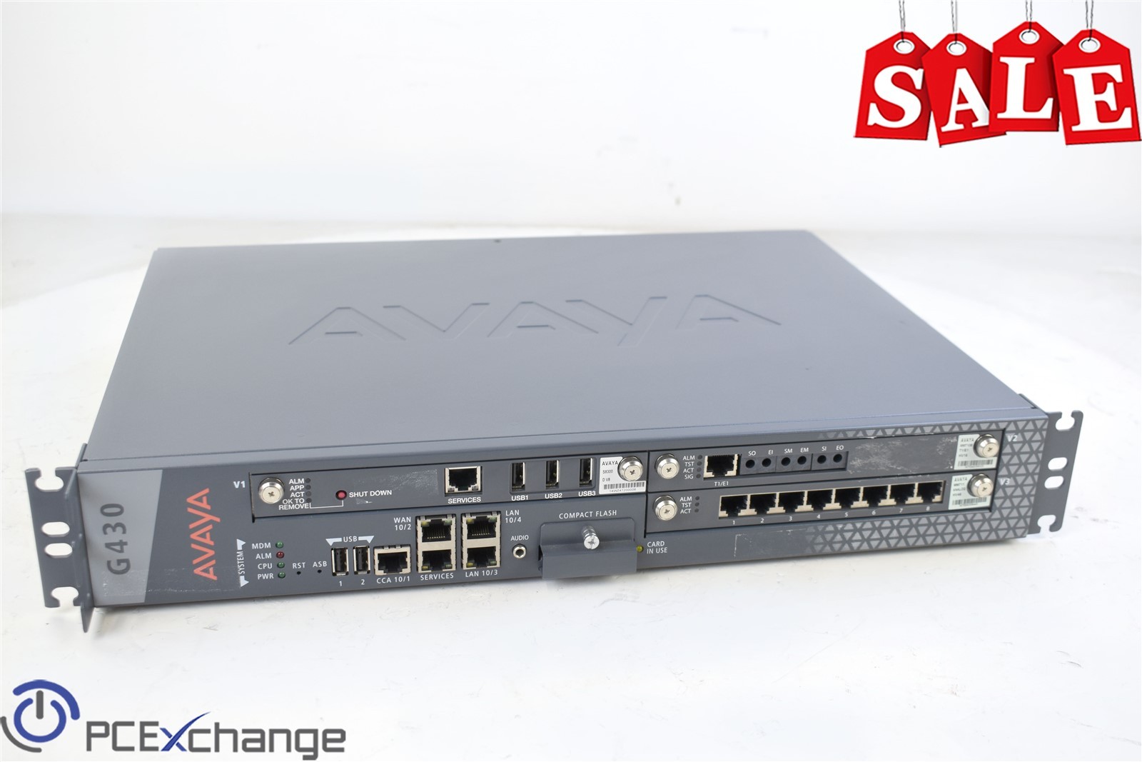 Avaya Model G430 Media Gateway w/ 1x S8300, 1x MM711 & 1x MM710B Cards