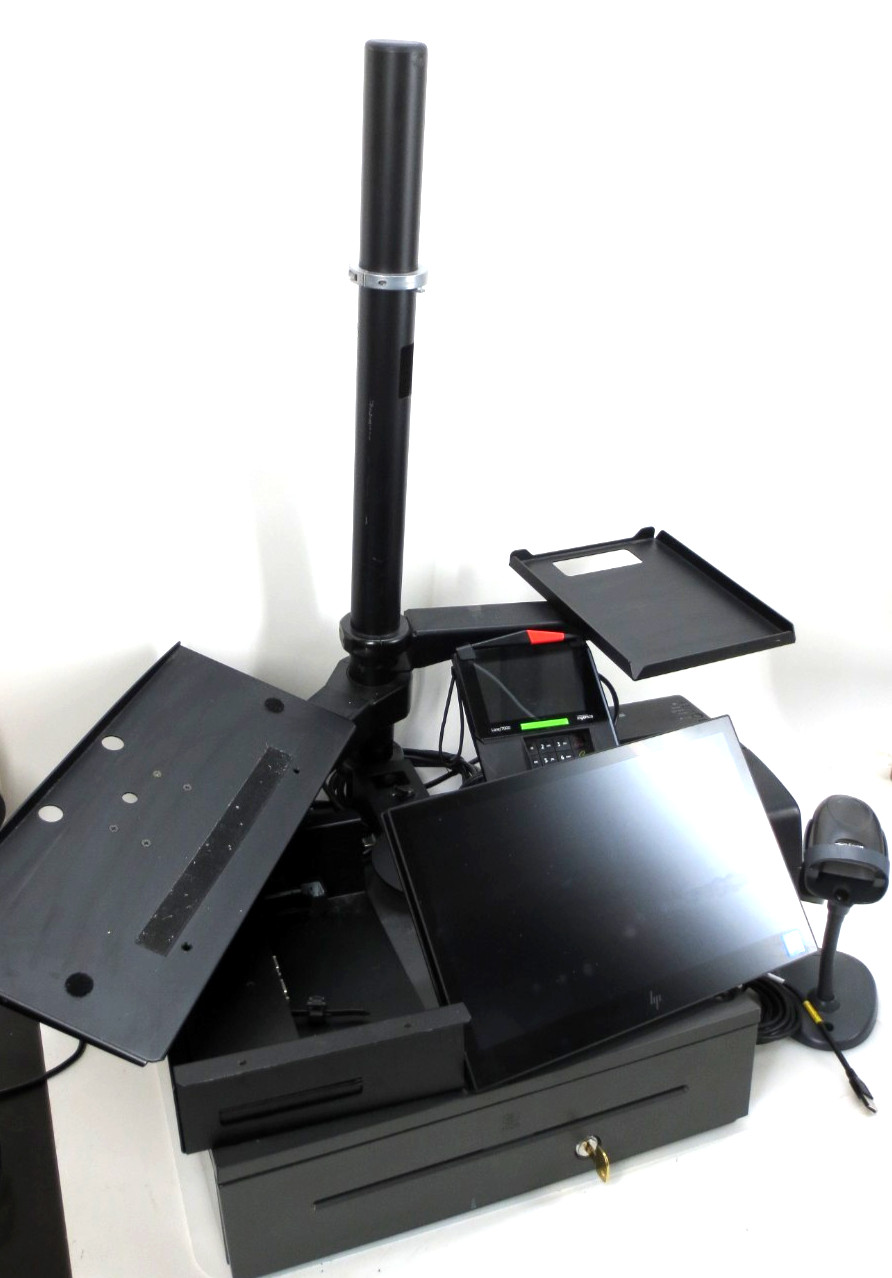 Pole Mounted POS System - Engage One by HP w/ Printer, Scanner, Register & CC