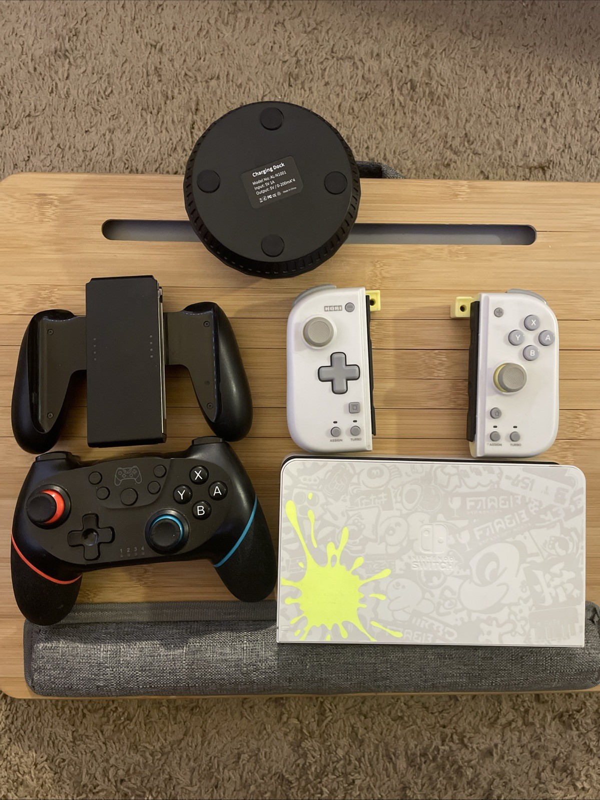 Nintendo Switch Bundle: Splatoon 3 Dock + HORI Split Pad Compact & Accessories
