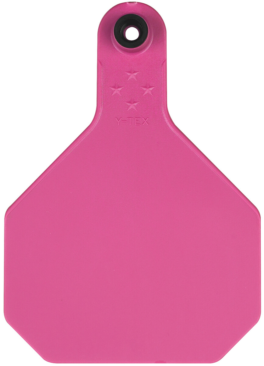 Y-Tex 4 Star Large Blank Cattle Tags 25 Count Pink