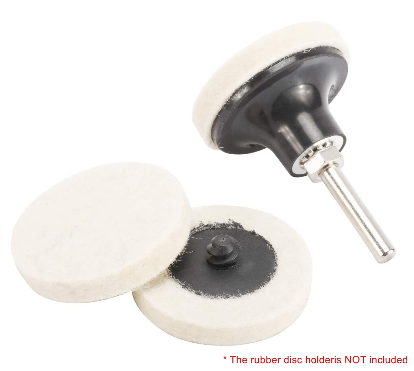 20Pcs 3In Sanding Disc Felt Quick Change Wool Buffing Pad Sanding Disc R-Type
