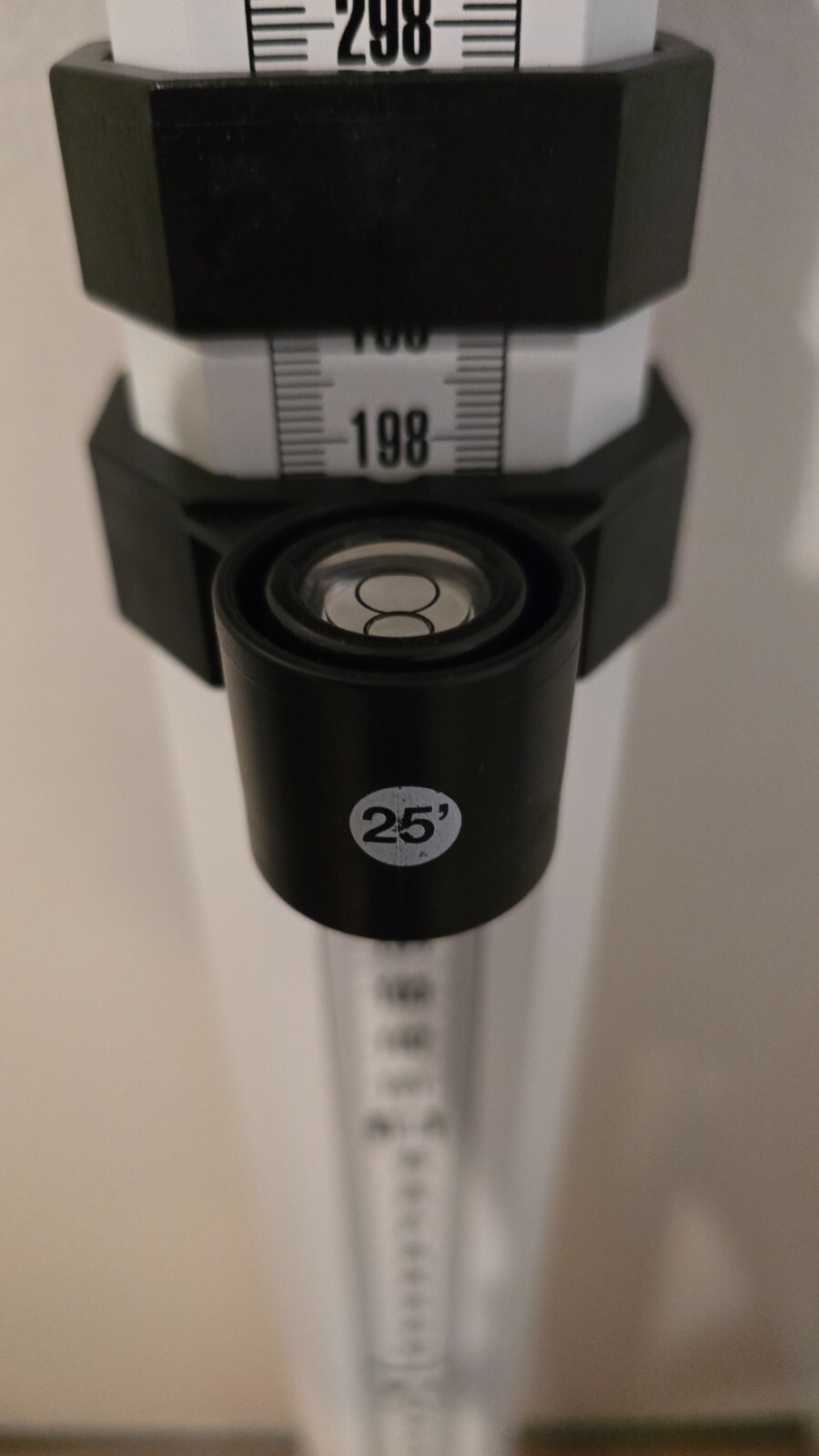 NEDO - ALUMINIUM TELESCOPIC LEVELING STAFF - adjustable bubble - NEW