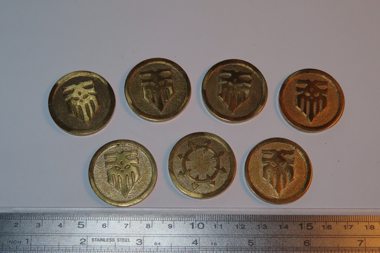 CUSTOM 3D Printed Blood God skulls objective token coin war hammer compatible.
