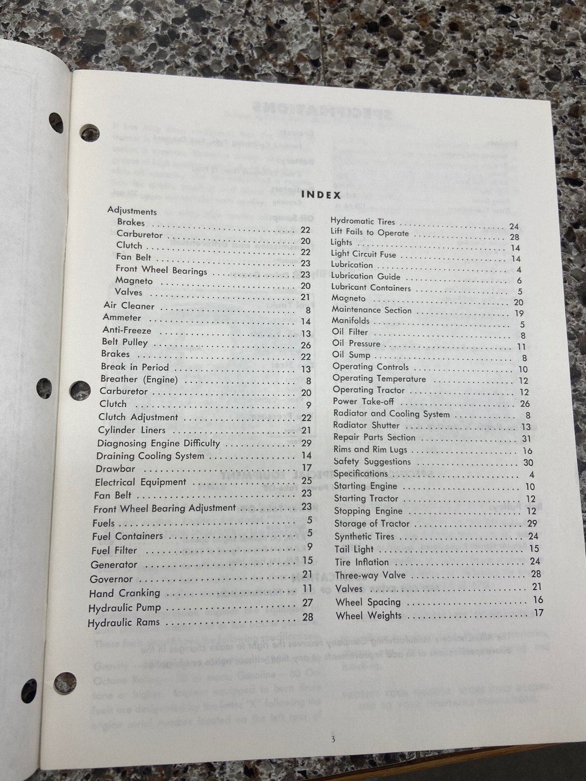 ALLIS CHALMERS MODEL B OPERATORS MANUAL 70257986