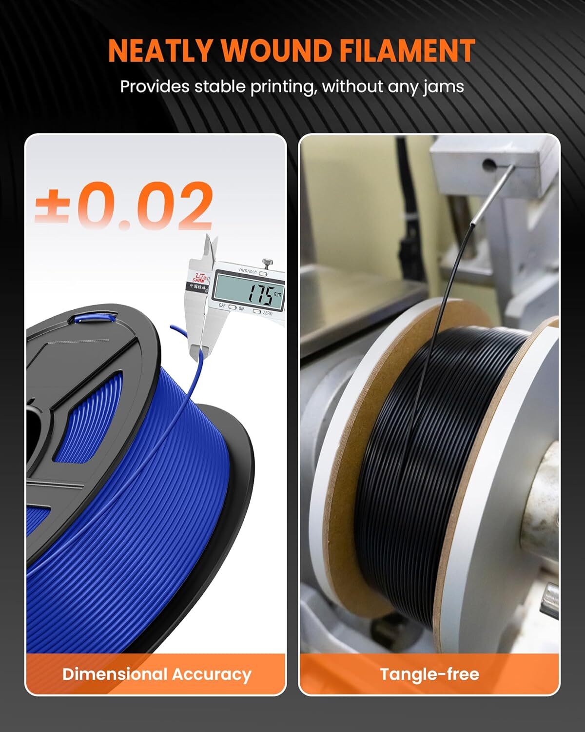 TECBEARS 10KG PLA 3D Printer Filament Bundle 1.75mm Low Shrinkage Entry Level