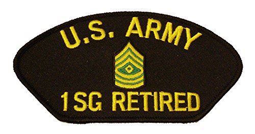 US ARMY FIRST SERGEANT 1SG RANK RETIRED PATCH E-8 ENLISTED NON COM TOP