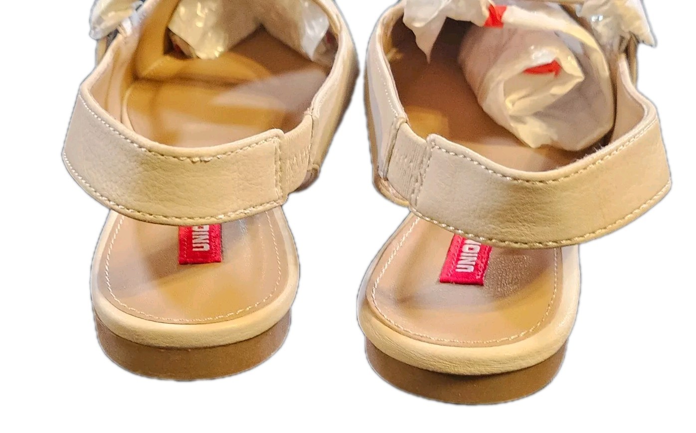 Unionbay Cream Pamira Mary Jane Slingback Pointed Toe Flats Retro Womens SZ 9.5M