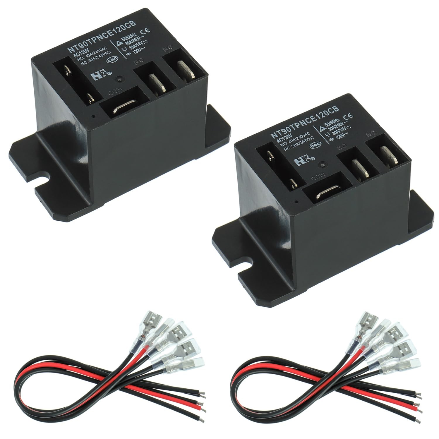 NT90-AC120V-10X Power Relay AC 120V Coil 120 VAC 30A 40A SPDT(1NO 1NC) Flange
