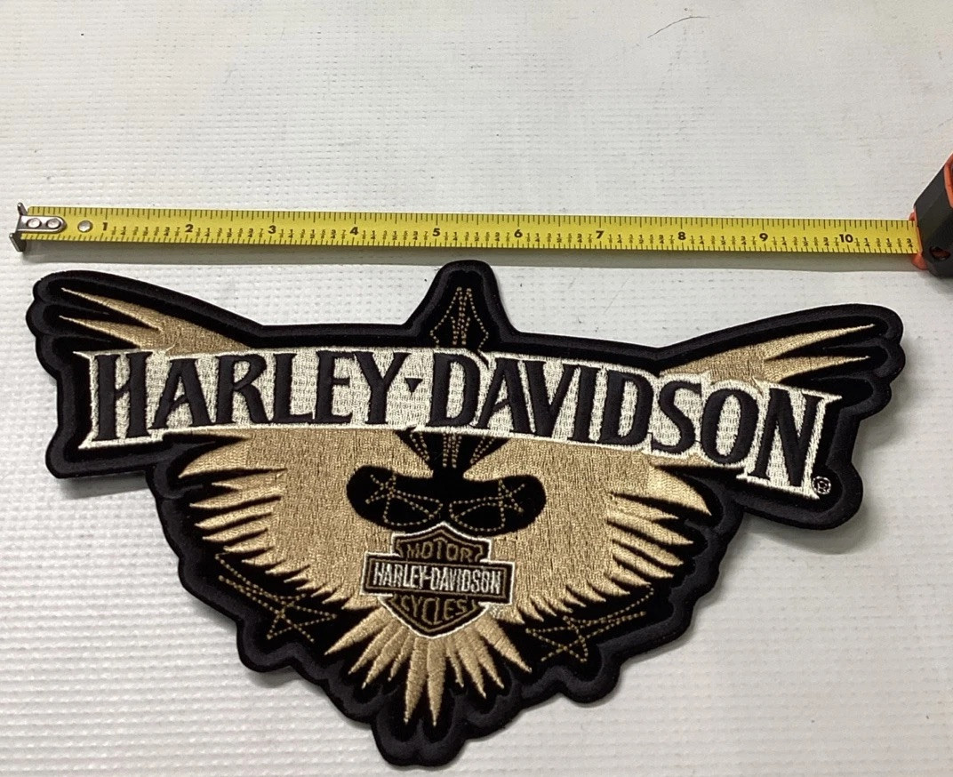 Harley Davidson Sew On Gold Wings Jacket Patch Emblem 6” x 10”