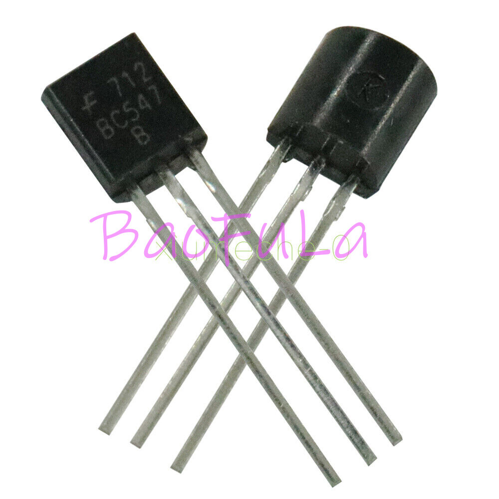 50PCS BC547 TO-92 NPN 45V 0.1A Transistor New