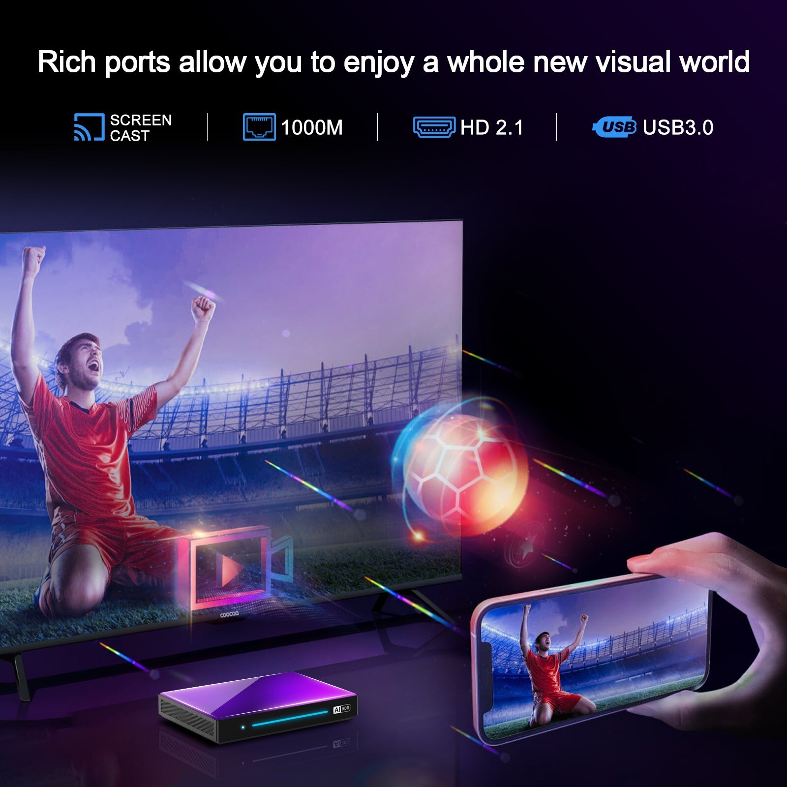 H96 Max with Android 14, 8GB RAM, 128 GB ROM Android Box