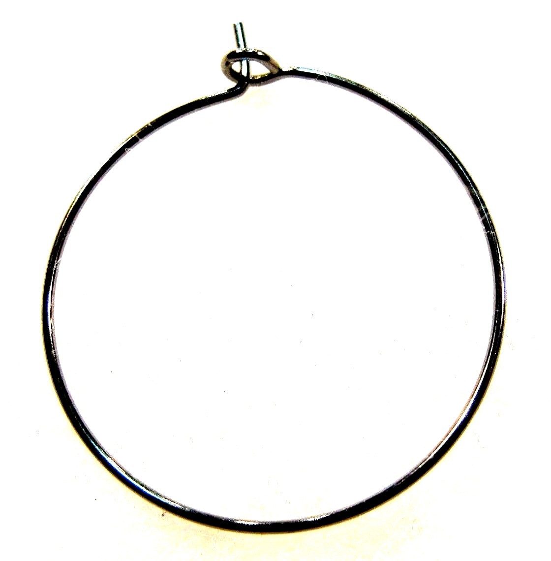 20Pcs. Black Earring HOOPS 25mm / 1"  Wine Glass Rings Tibetan Findings EH30