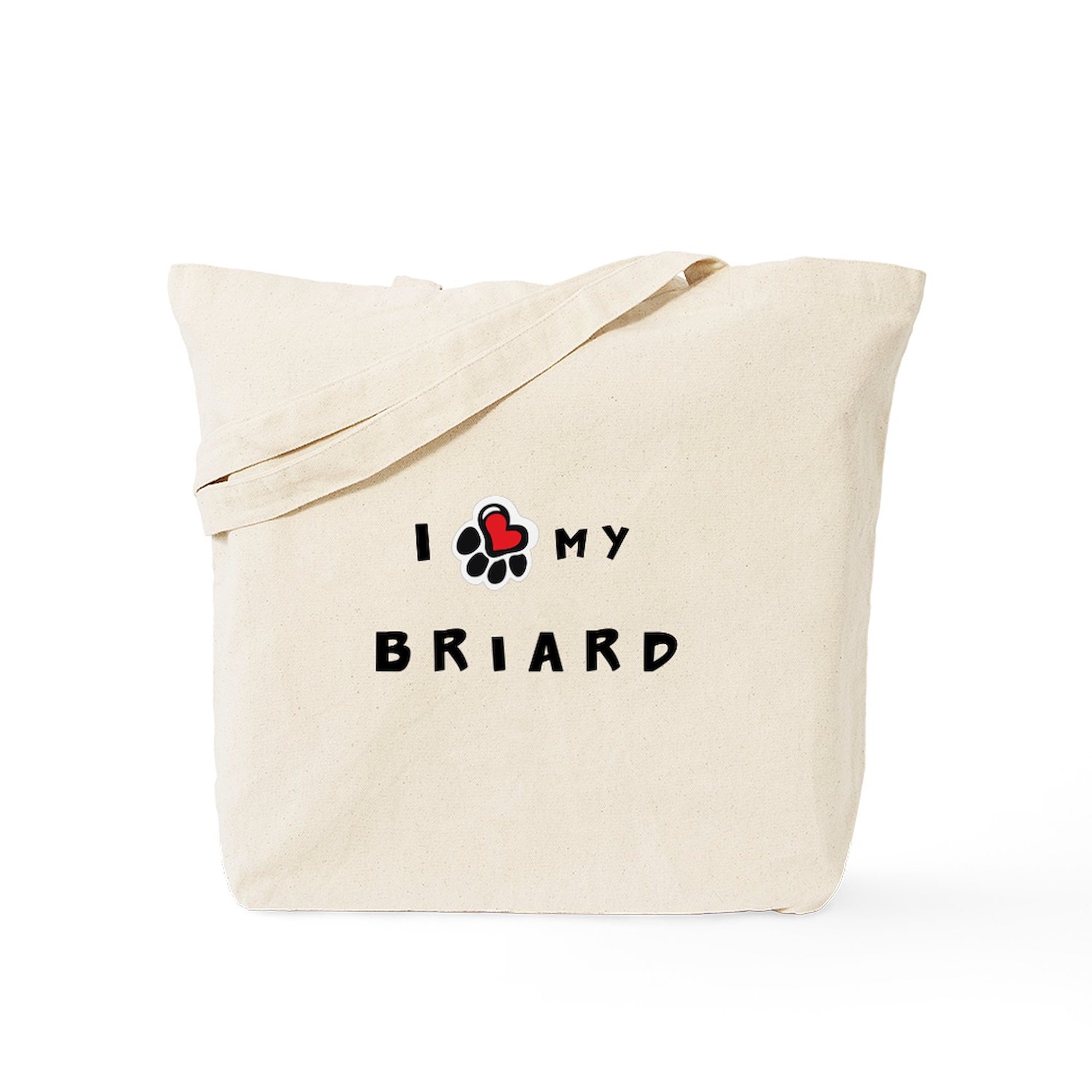 CafePress I *Heart* My Briard Tote Bag (537148899)