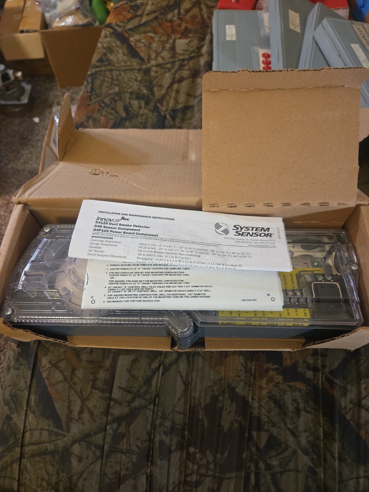 System Sensor D4120 4-Wire Duct Smoke Detector with 2D51 Photoelectric Head