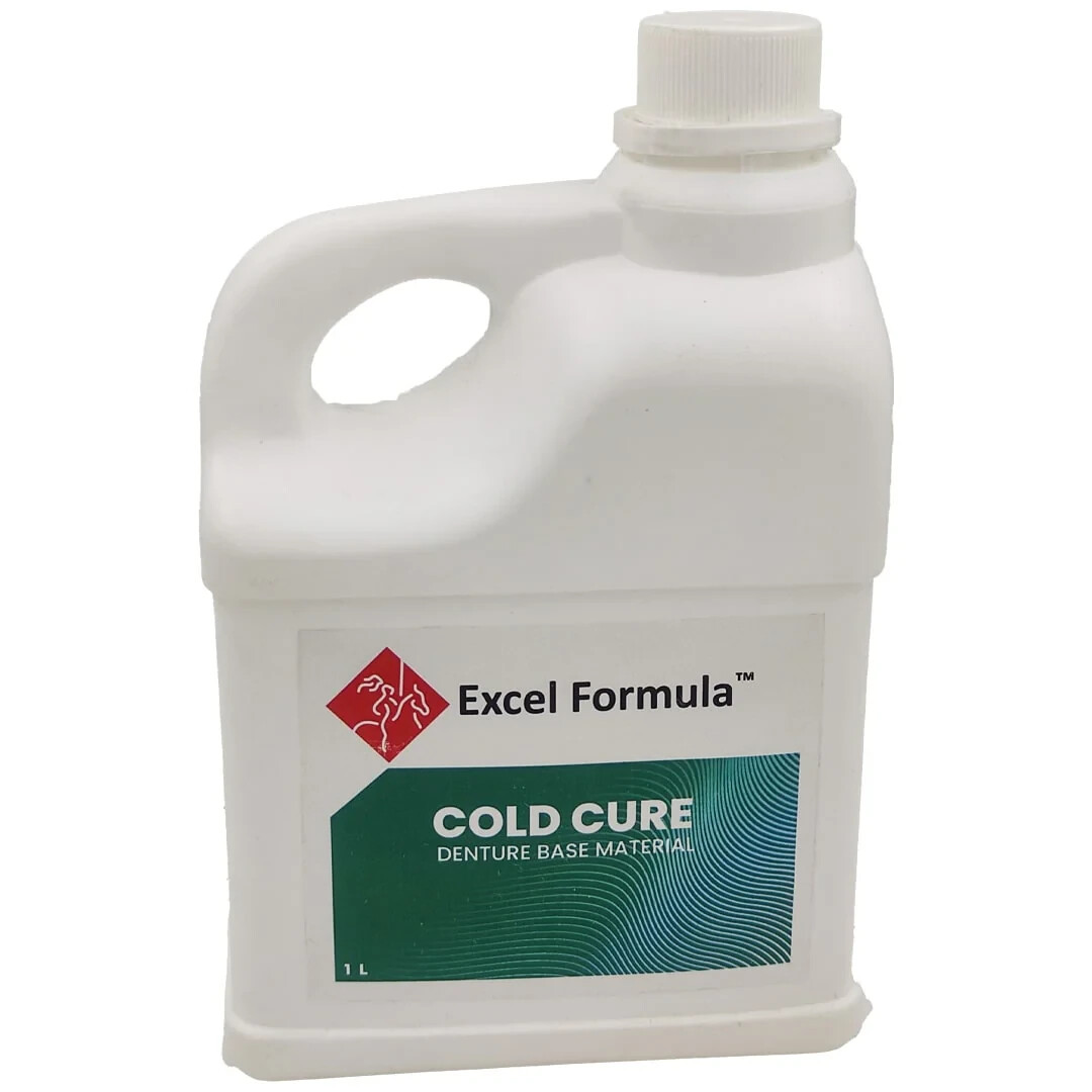 Dental Excel Formula SELF CURE Denture Base & Repair MONOMER LIQUID Can 1 Litre