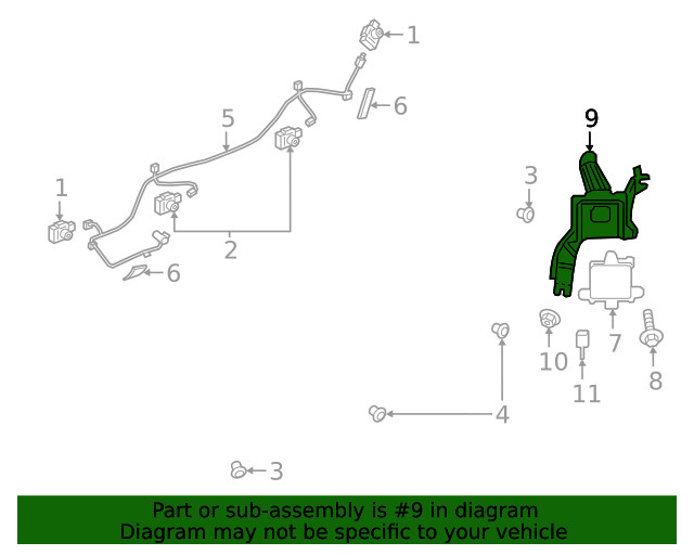 Genuine Mazda Blind Spot Detection System Warning Sensor Bracket GRT7-67-ZP1