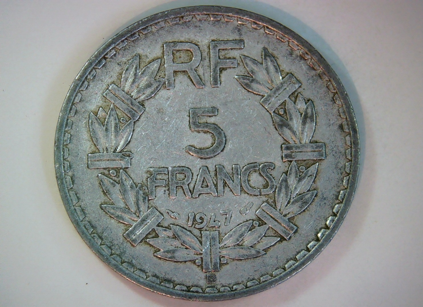 France 1947 5 Francs Fourth Republic 5 Francs (Marianne / RF wreath) Coin