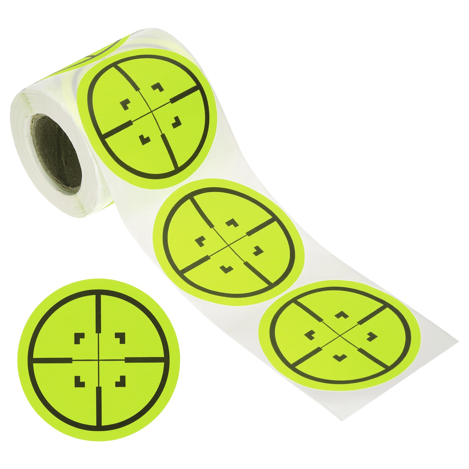 1 Roll Circle Splatter Target Stickers 3", Yellow/Black Style 3
