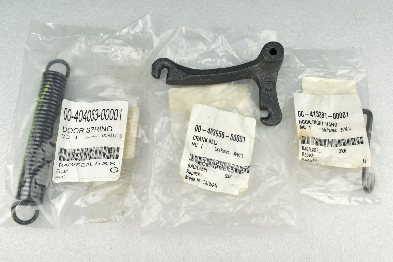 Vulcan Hart Oven Door Bell Crank 00-403956-00001 PLUS Right Hand Hook and Spring