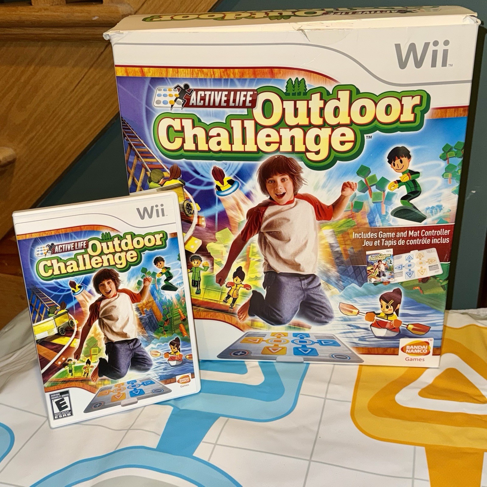 Nintendo Wii Active Life Outdoor Challenge Game Mat Set - CIB Tested