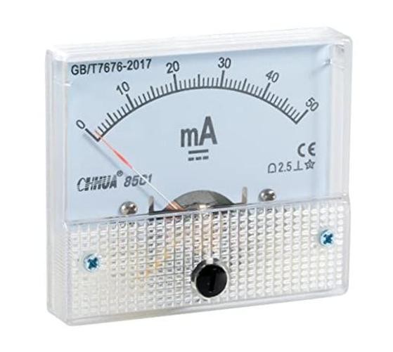 Ammeter Gauge DC 0-50mA Analog Current Panel 85C1 2.5 Accuracy for Auto