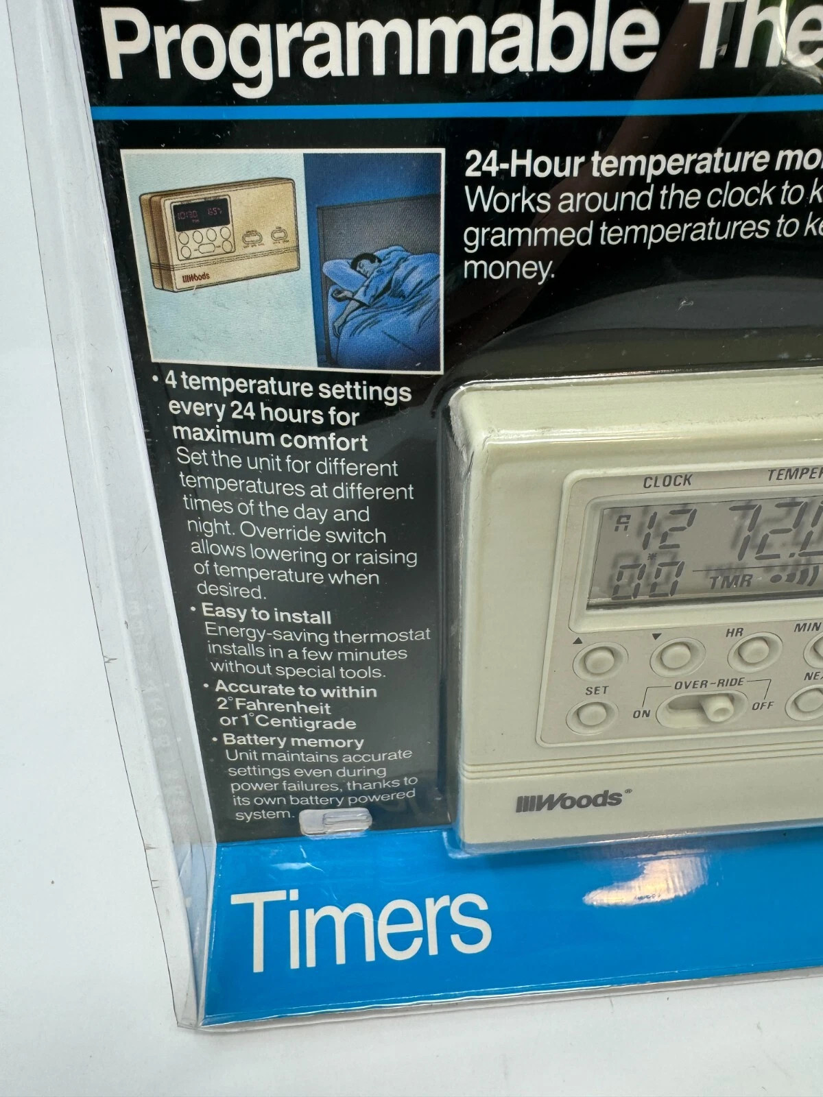 Woods Digital Programmable Thermostat 1484 - White