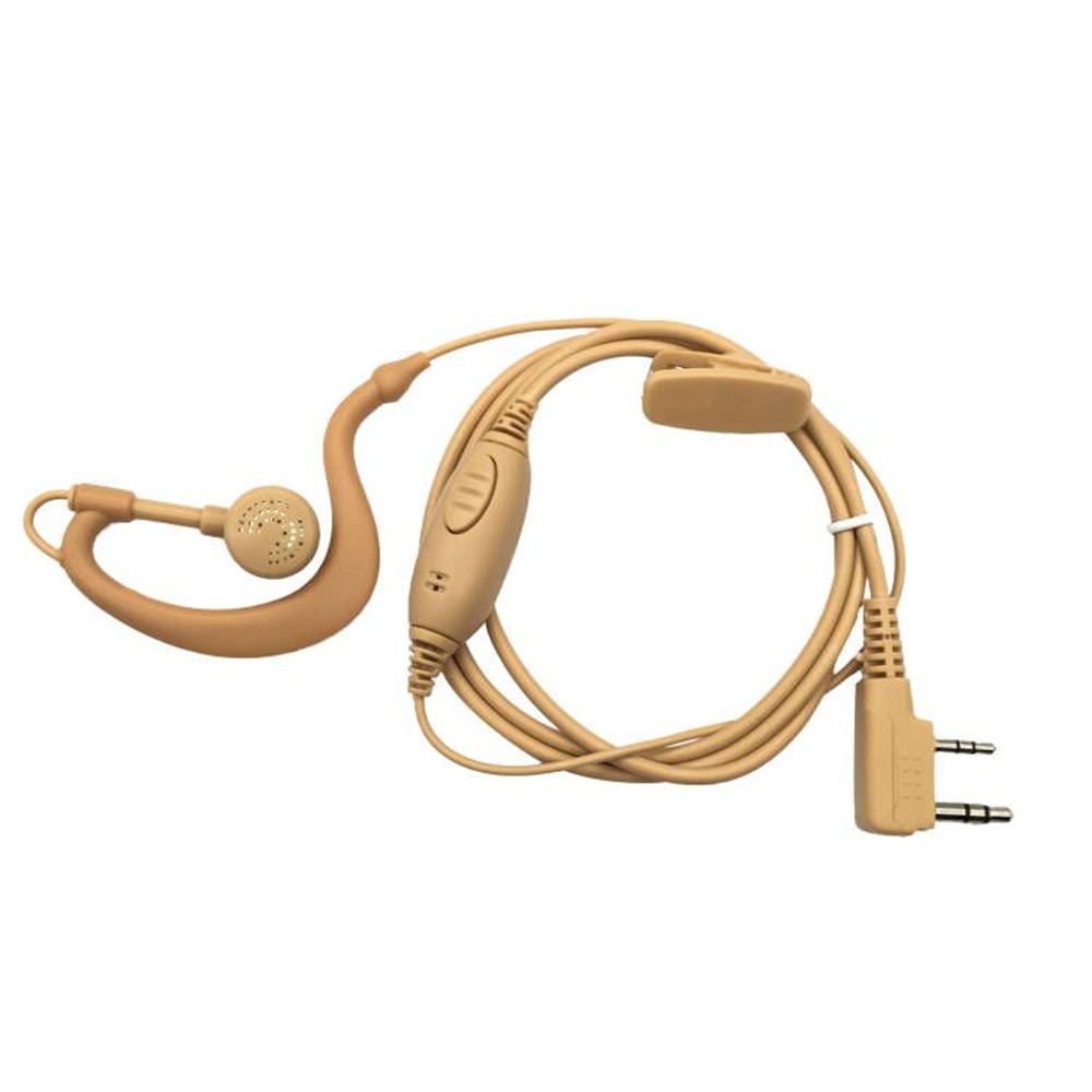Walkie Talkie Headset Earpiece G Shape PTT Mic for Baofeng Kenwood Icom Radio