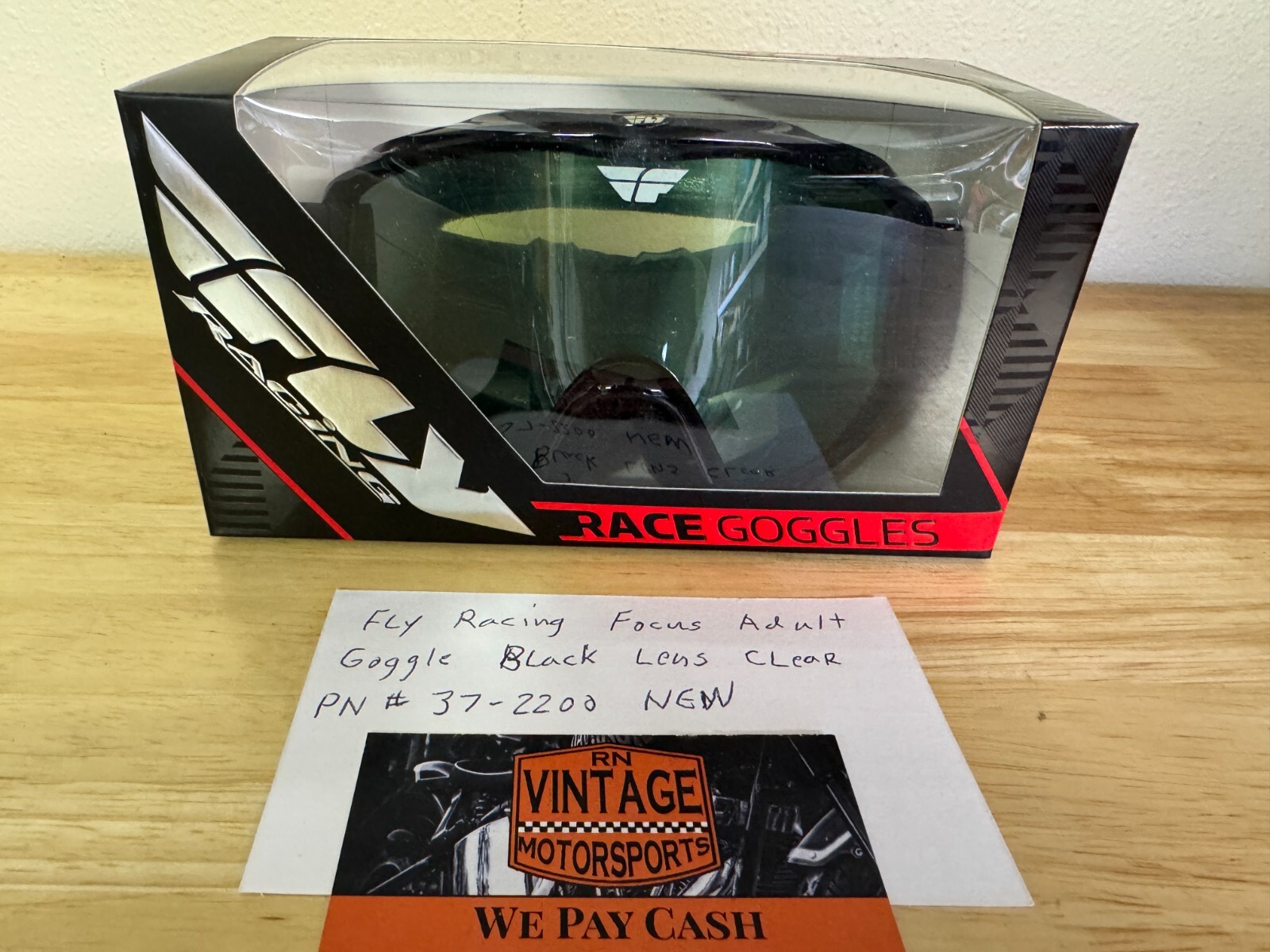 Fly Racing Focus Adult Goggle Black Lens Clear Part # 37-2200 New
