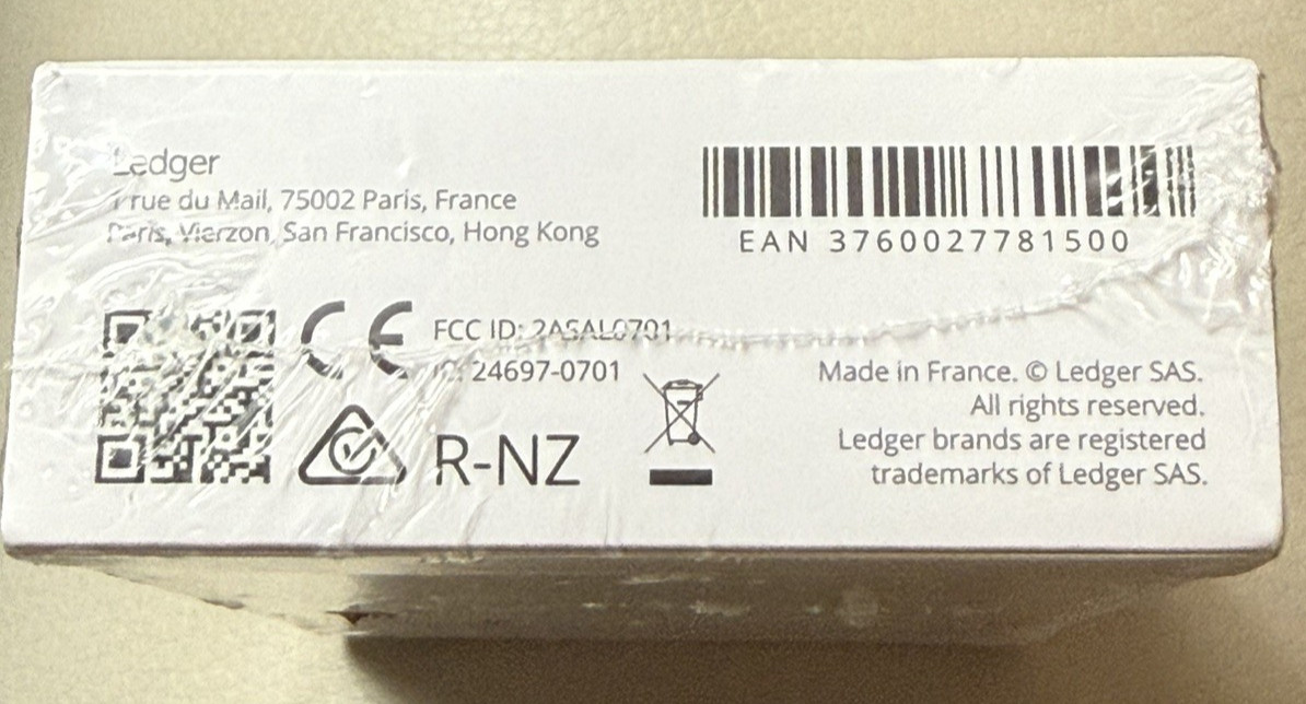Ledger Nano X Cryptocurrency Bluetooth Hardware Wallet - Factory Sealed