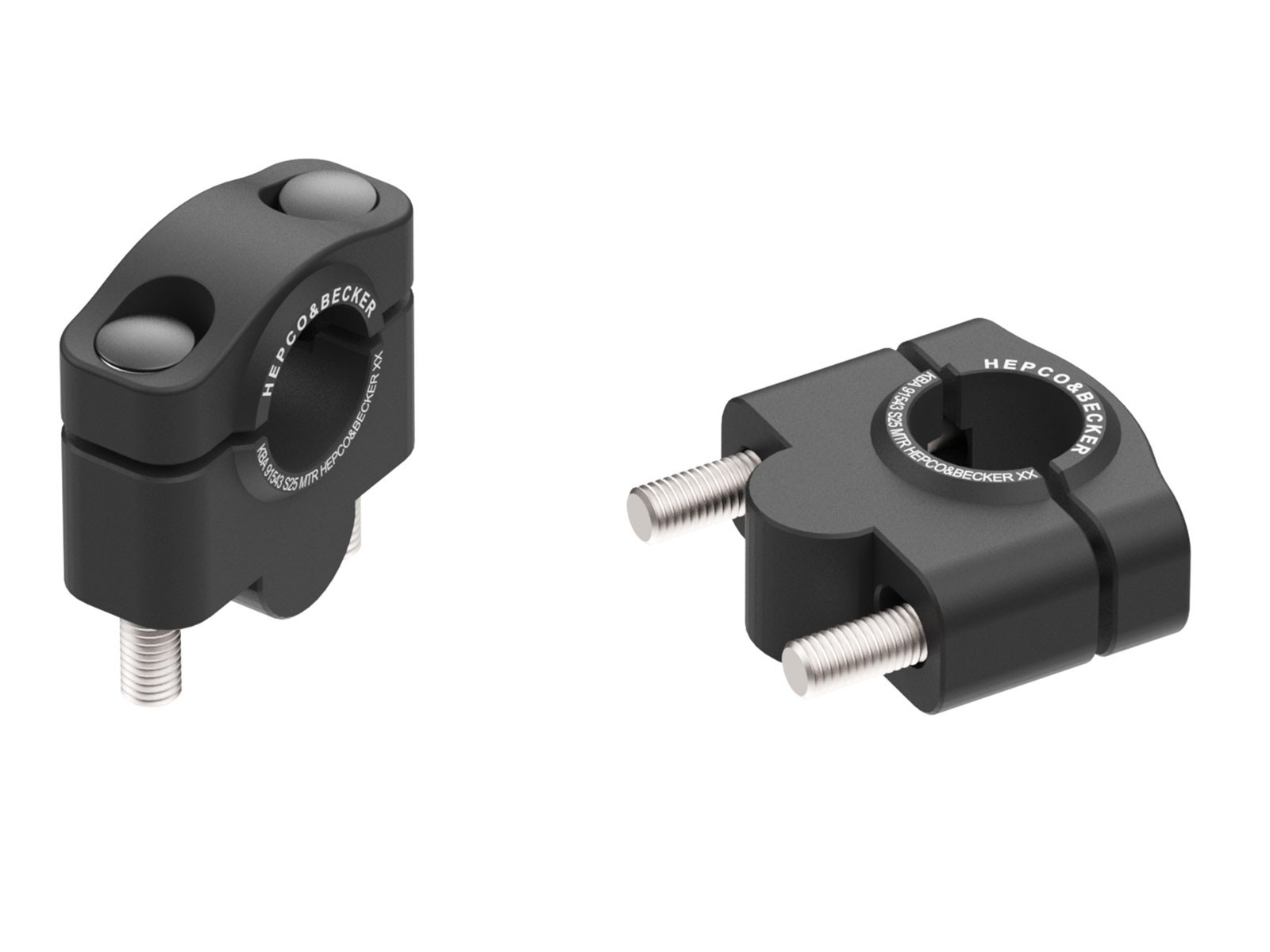 Yamaha MT-03 2005 - 2024 Handlebar Risers 25mm Black BY HEPCO & BECKER