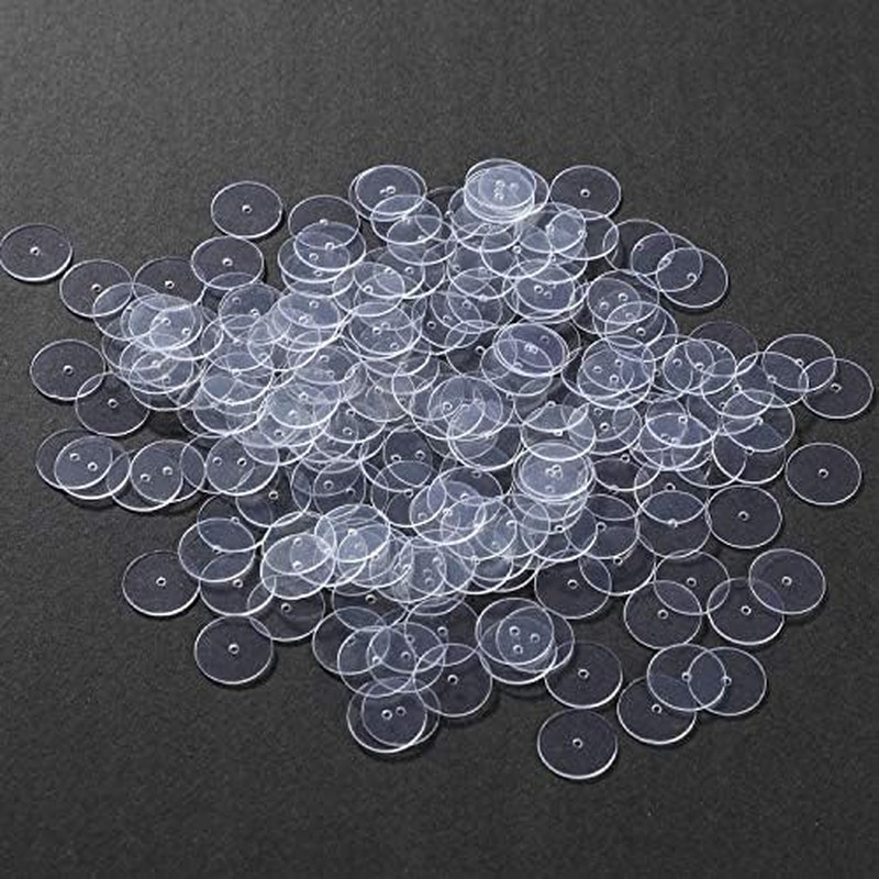 200 Pcs Clear Disc Pads to Stabilize Earrings, Plastic Discs for Earring Backs