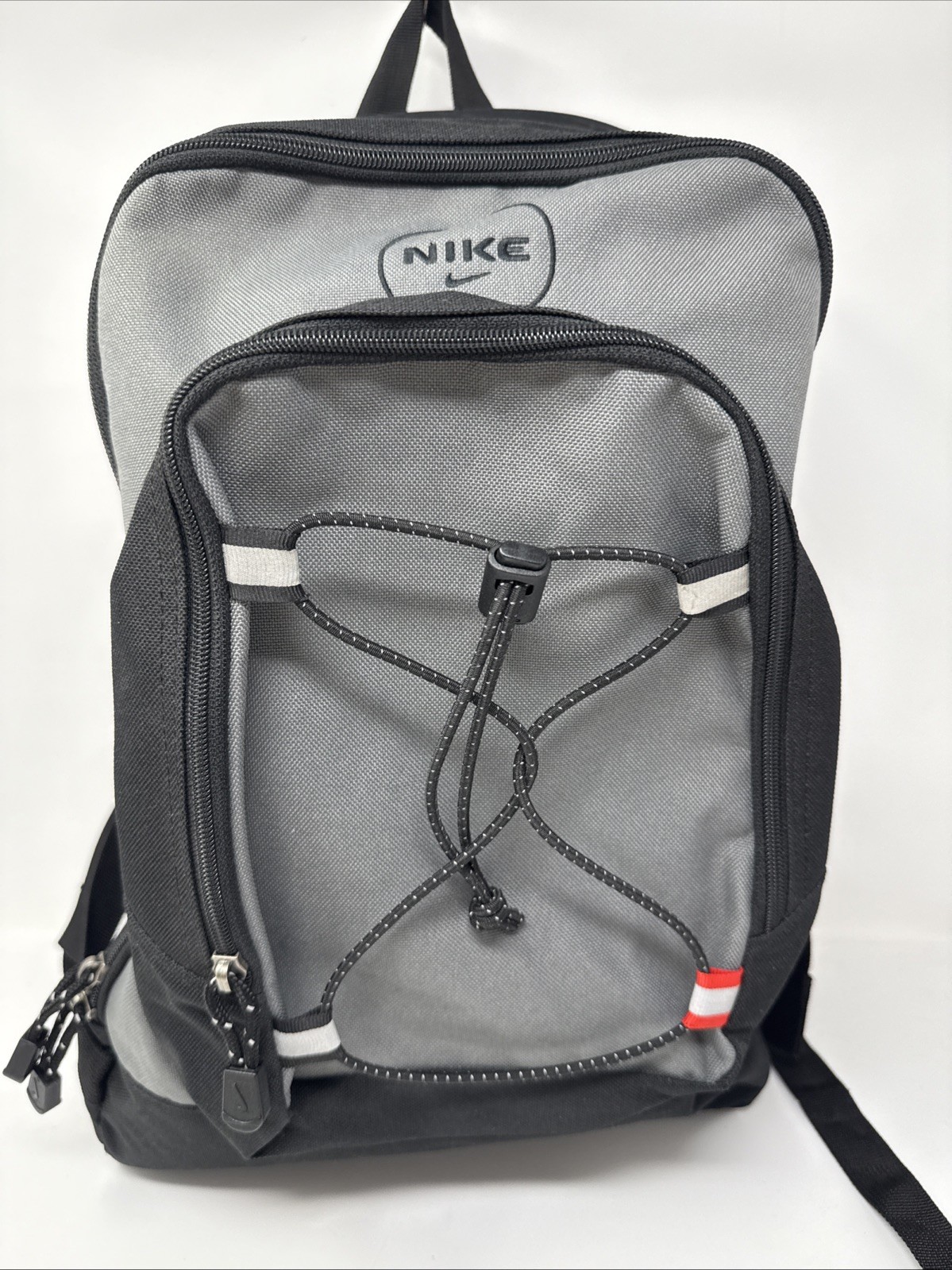 Nike Adult Backpack Sports & Gym Bag Multi Pocket  Gray & Black Trim VGC
