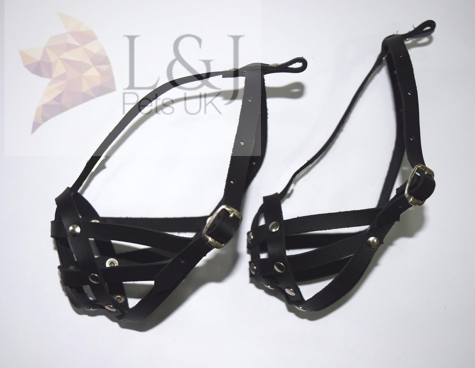 Leather Dog Muzzle | Pug & other flat faced short snout dogs | Durable Material