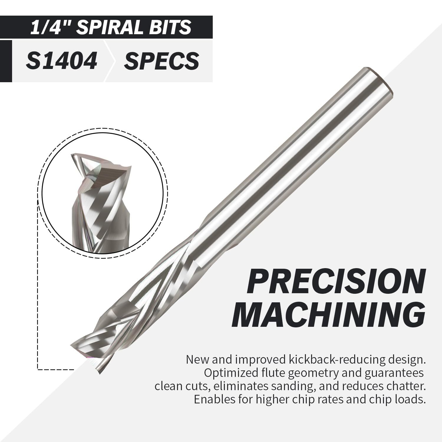 1/4 Inch Shank Up Down Compression Spiral Router Bit Solid Carbide Straight Cnc