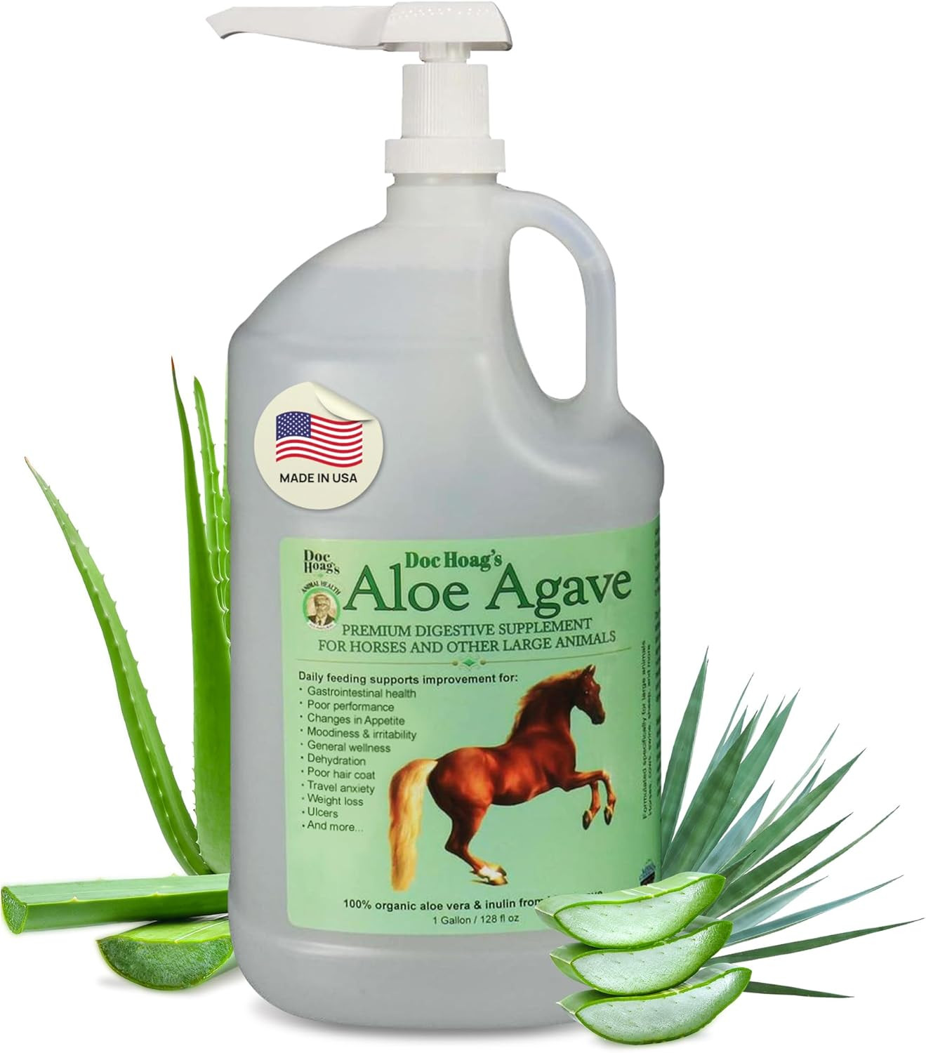 Doc Hoag’S Aloe Vera+Agave Premium Horse Supplement – Made in USA –  – Natural G